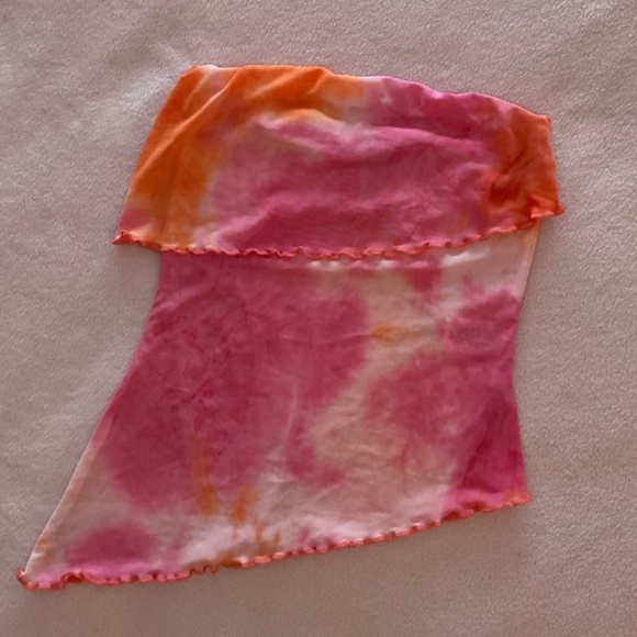 Vibrant Pink and Orange Women's Skirt - Picture 2 of 3